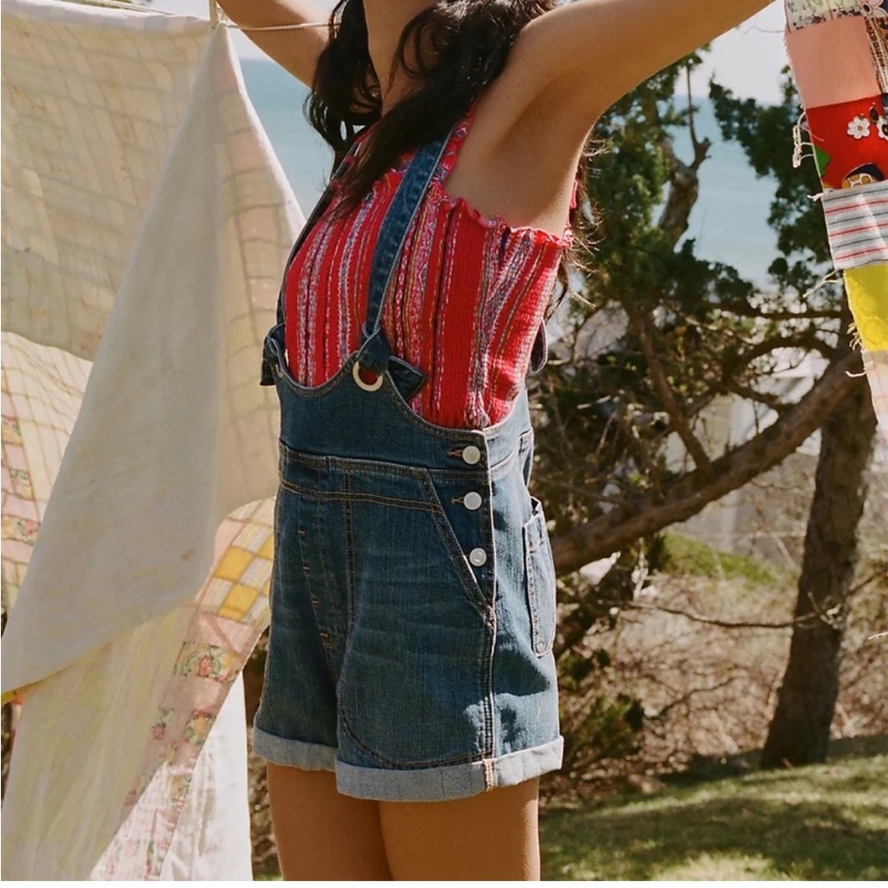 Anthropologie Pilcro Denim Overalls Shortalls G65